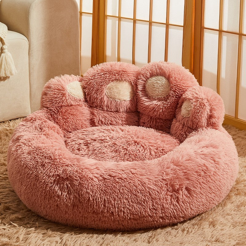 CozyNest™ Fleece-Lined Dog Sofa Bed