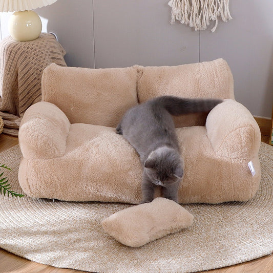 PurrLuxe™ Plush Cat Sofa Bed