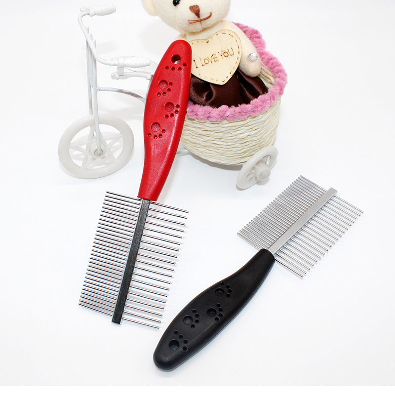 FurEase™ Double-Row Pet Comb with Anti-Slip Handle