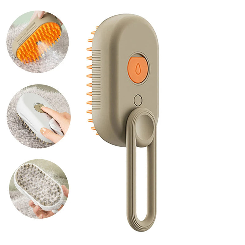 PurrGlow™ 3-in-1 Luxury Steam Grooming Brush