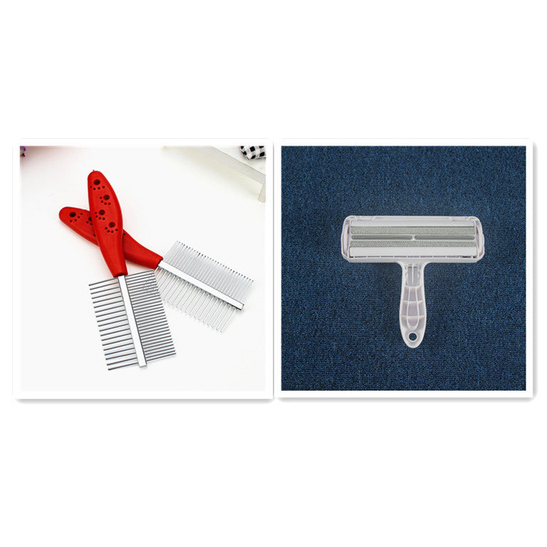 FurEase™ Double-Row Pet Comb with Anti-Slip Handle