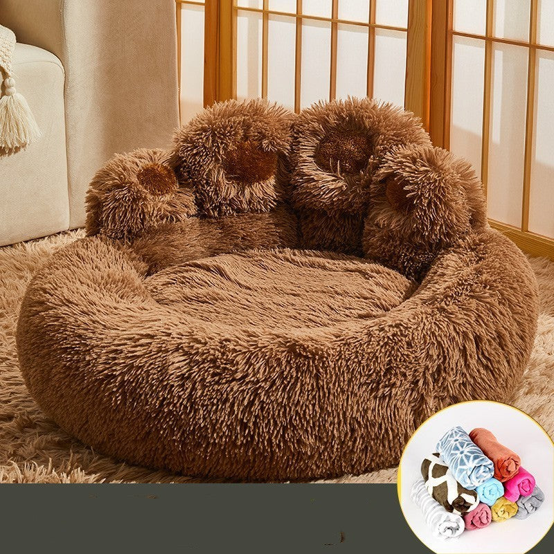 CozyNest™ Fleece-Lined Dog Sofa Bed