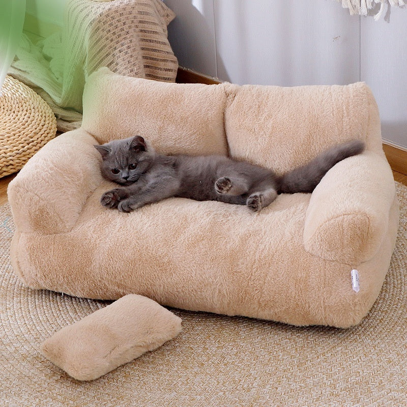 PurrLuxe™ Plush Cat Sofa Bed