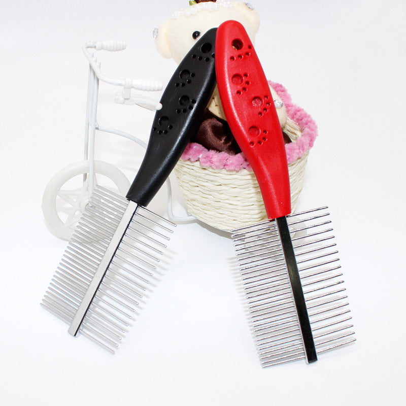FurEase™ Double-Row Pet Comb with Anti-Slip Handle