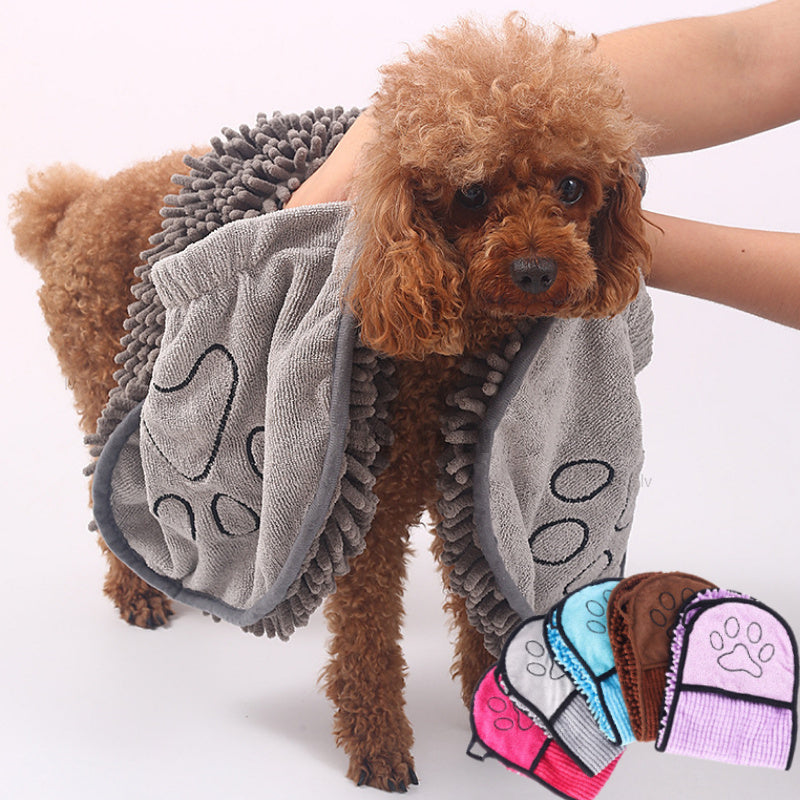 DryPaws™ Super Absorbent Pet Bath Towel with Hand Pockets