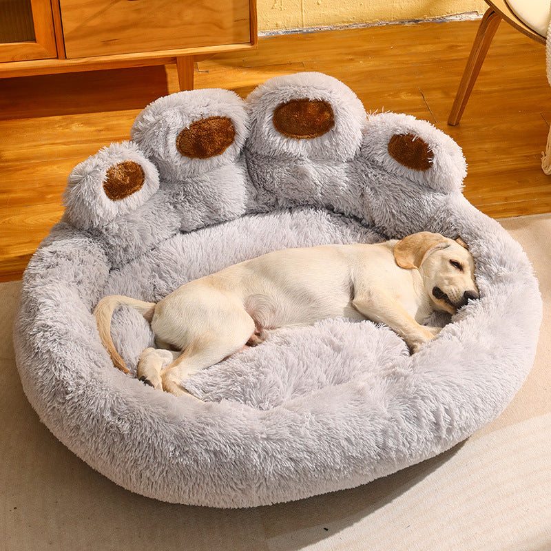 CozyNest™ Fleece-Lined Dog Sofa Bed