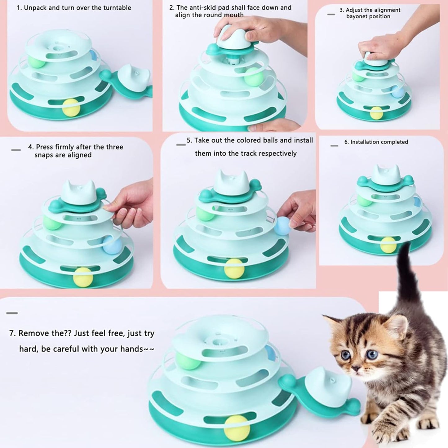 WhirlPaws™ 4-Tier Cat Turntable Toy