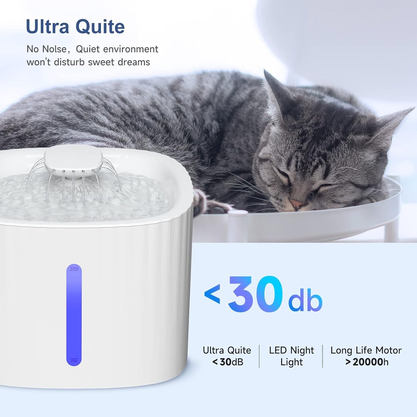 AquaWhisker™ 3L Smart Pet Water Fountain
