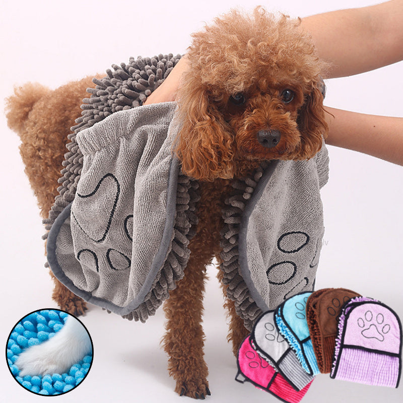 DryPaws™ Super Absorbent Pet Bath Towel with Hand Pockets