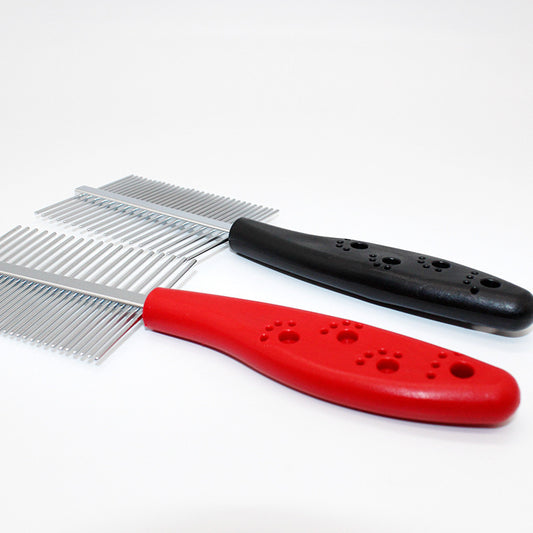 FurEase™ Double-Row Pet Comb with Anti-Slip Handle