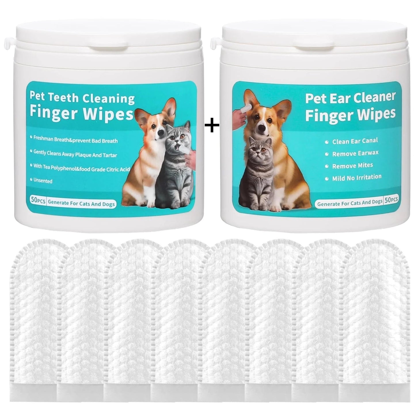 PawPure™ Disposable Pet Cleaning Wipes (Ear & Teeth Care)