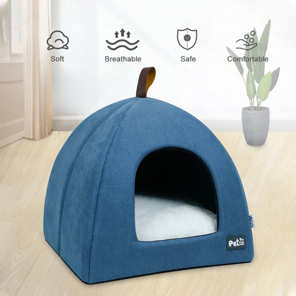 SnuggleNook™ Pet Tent Bed with Plush Mat