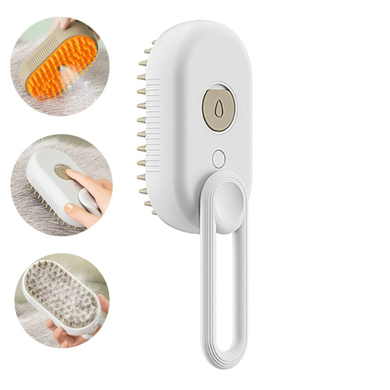 PurrGlow™ 3-in-1 Luxury Steam Grooming Brush