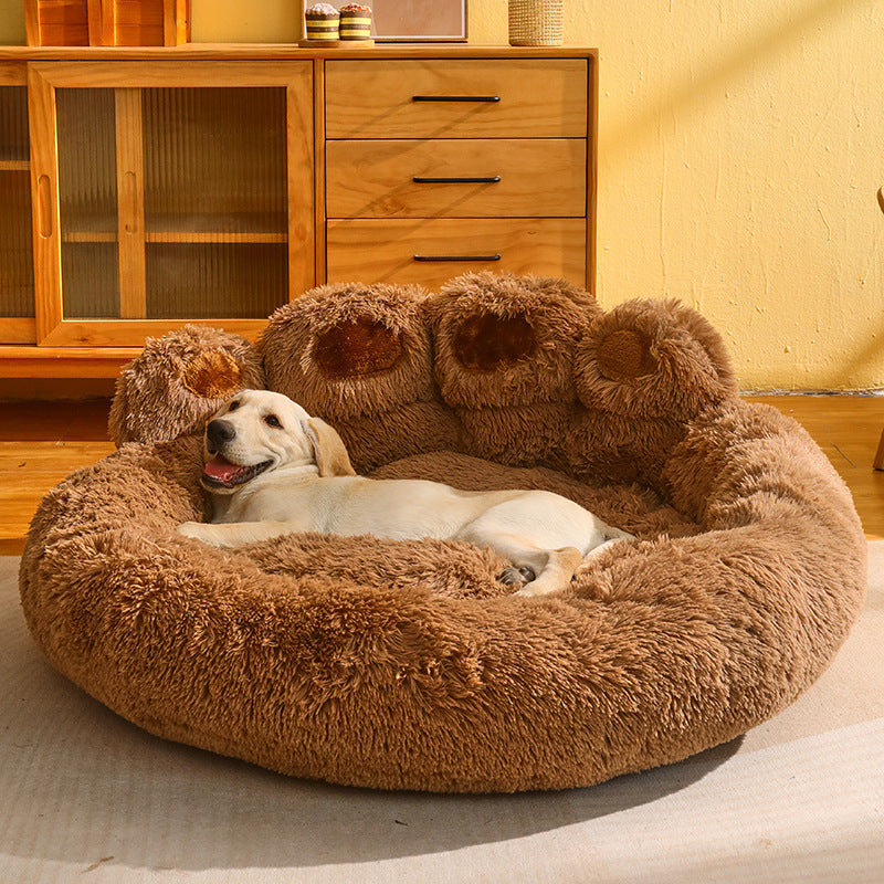 CozyNest™ Fleece-Lined Dog Sofa Bed