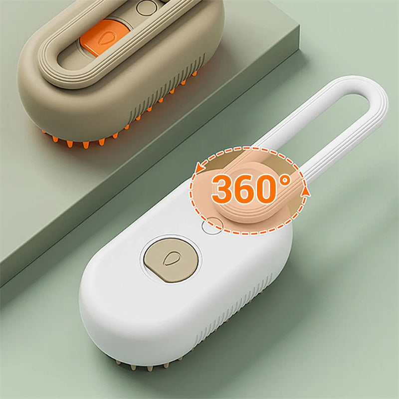 PurrGlow™ 3-in-1 Luxury Steam Grooming Brush