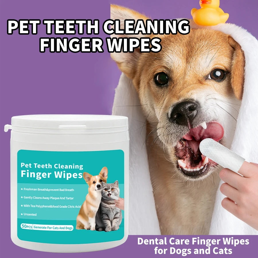PawPure™ Disposable Pet Cleaning Wipes (Ear & Teeth Care)