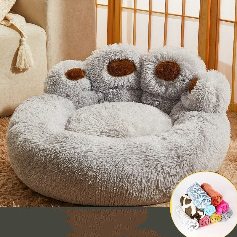 CozyNest™ Fleece-Lined Dog Sofa Bed