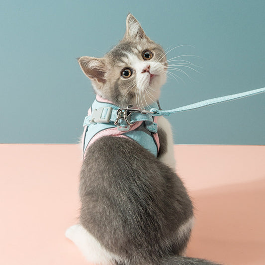 SafePaws™ Reflective Cat & Small Dog Harness with Leash