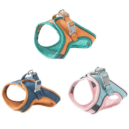 SafePaws™ Reflective Cat & Small Dog Harness with Leash