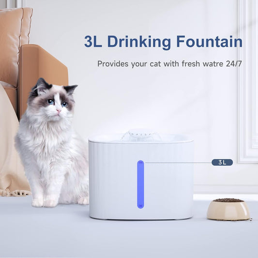AquaWhisker™ 3L Smart Pet Water Fountain