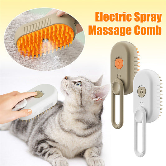 PurrGlow™ 3-in-1 Luxury Steam Grooming Brush