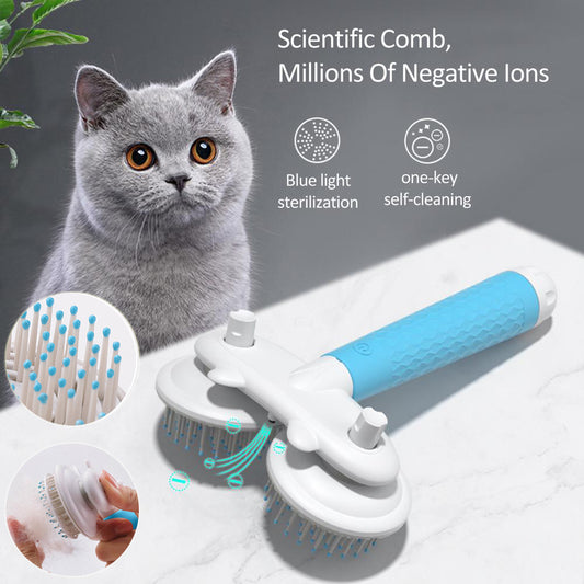 IonGroom™ Double-Head Self-Cleaning Pet Brush
