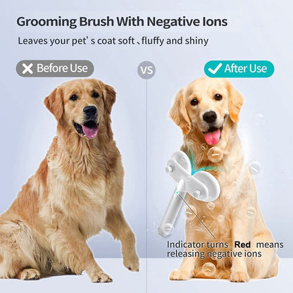 IonGroom™ Double-Head Self-Cleaning Pet Brush