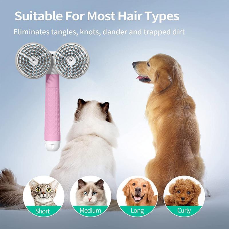 IonGroom™ Double-Head Self-Cleaning Pet Brush