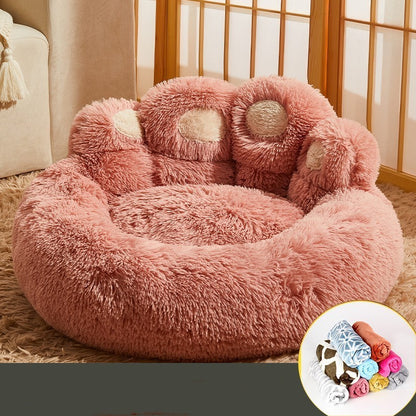 CozyNest™ Fleece-Lined Dog Sofa Bed