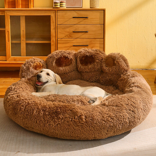CozyNest™ Fleece-Lined Dog Sofa Bed