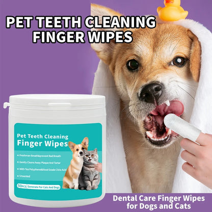 PawPure™ Disposable Pet Cleaning Wipes (Ear & Teeth Care)