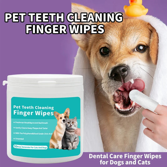 PawPure™ Disposable Pet Cleaning Wipes (Ear & Teeth Care)